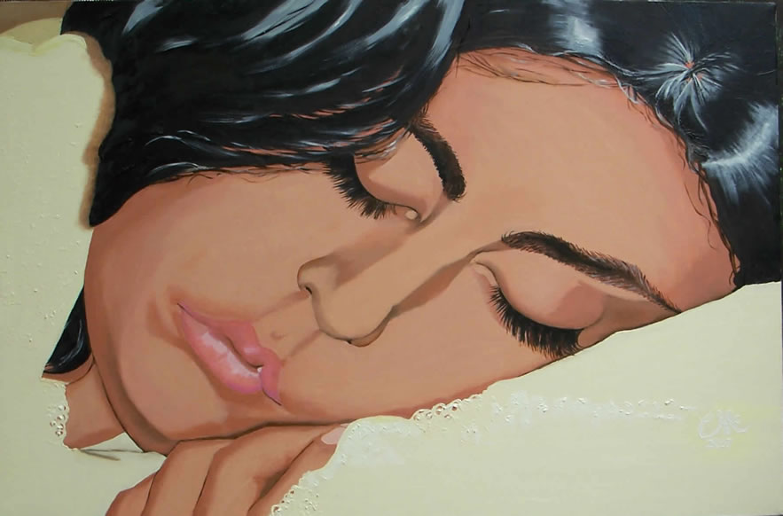 "Sleeping Beauty" 36"x24" Oil from life and photo for pose